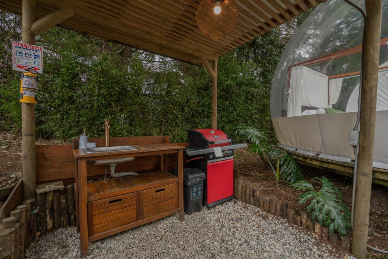 ホテル Bubblesky Glamping 40 Min From Medellin エル・レティーロ エクステリア 写真